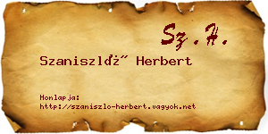 Szaniszló Herbert névjegykártya